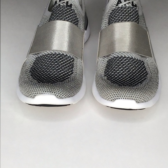 APL TechLoom Bliss Sneakers in Metallic Silver/White/Black. - Picture 4 of 16
